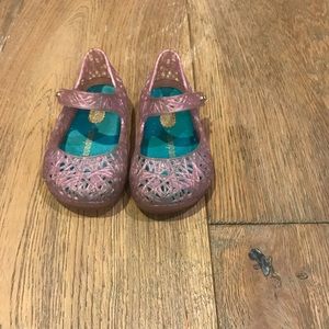 🔺SOLD🔻Mini Melissa + Campana pink glitter
